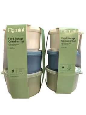 12 Pieces Figmint Food Storage Snack Containers BPA-Free